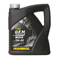 Масло моторное синтетическое 7705 O.E.M. for Renault Nissan 5W-40, 4л